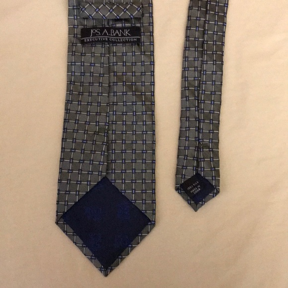 Jos. A. Bank Executive Collection Mens Silk Tie 61 L Green Blue Career Office - Picture 5 of 5